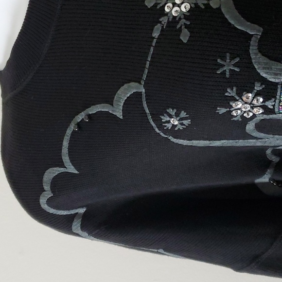 Lim Ying Ying Winter Pullover Sweatshirt Black Size Medium  Vintage - Picture 3 of 10